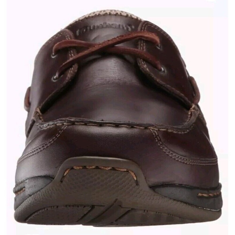New Dunham Men's Shoreline Leather Loafers Size 15 4E Dark Brown NIB Boat Shoes - Picture 12 of 16